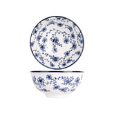 Hectarul - Set 4 boluri alb/albastru din portelan Ø11,5 cm Flor Azul Cosy&Trendy